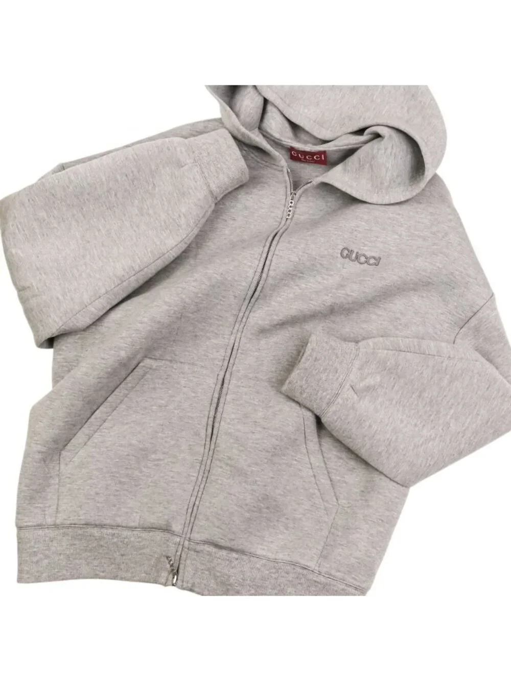 Gucci Jersey Sweatshirt Zip Hoodie S Gray